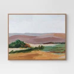 30" x 24" Landscape Framed Canvas Natural - Threshold™