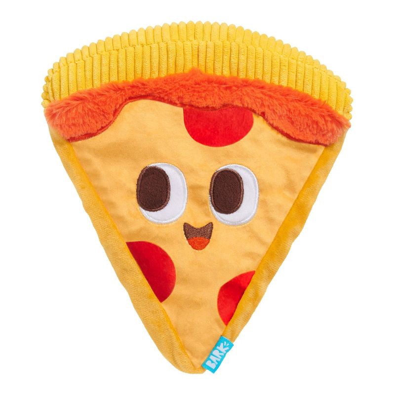 slide 1 of 5, BARK Pizza Face Delivery Bag Dog Toy, 1 ct