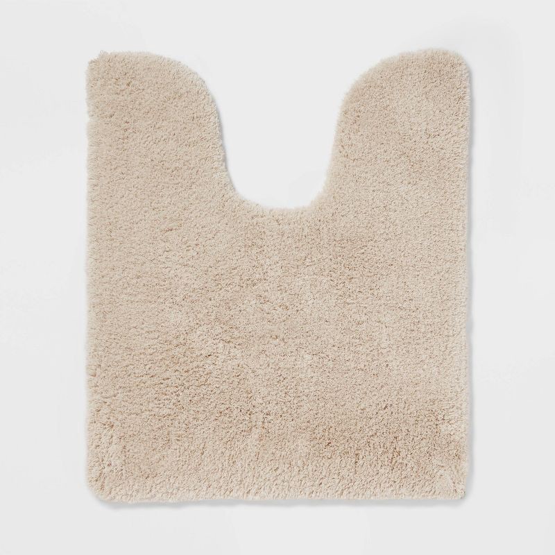 slide 1 of 3, Spa Plush Contour Bath Rug Almond - Threshold™, 1 ct
