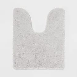 Spa Plush Contour Bath Rug Light Gray - Threshold™: Machine Washable, Tufted Polyester, Latex Backing
