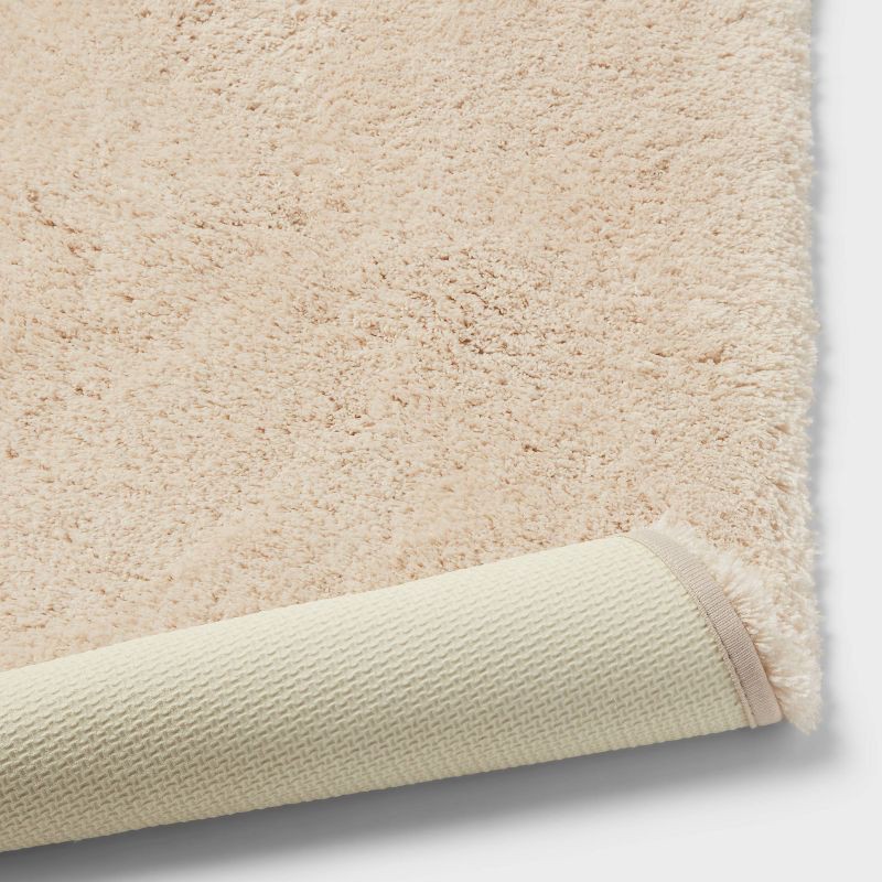 slide 4 of 4, 24"x40" Spa Plush Bath Rug Almond - Threshold™, 1 ct