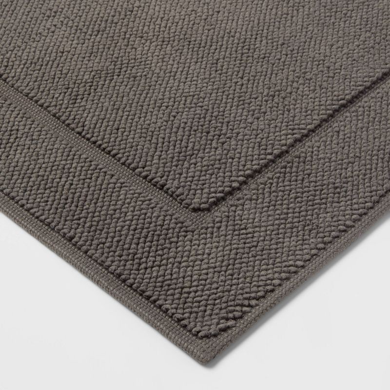 slide 3 of 4, 21"x34" Spa Plush Bath Rug Dark Gray - Threshold™, 1 ct
