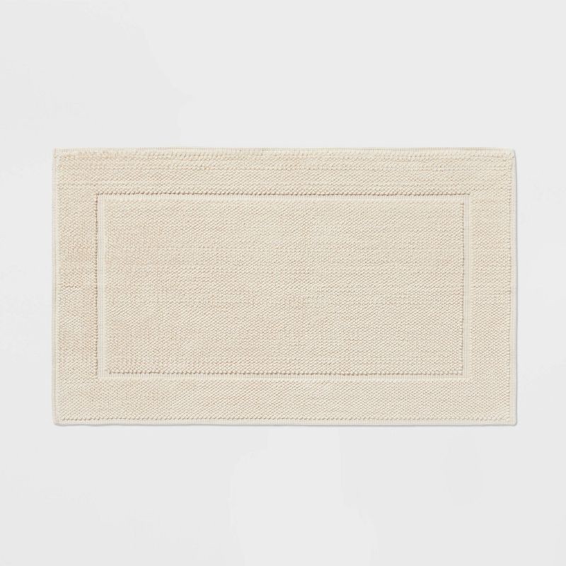 slide 1 of 4, 21"x34" Spa Plush Bath Rug Almond - Threshold™, 1 ct