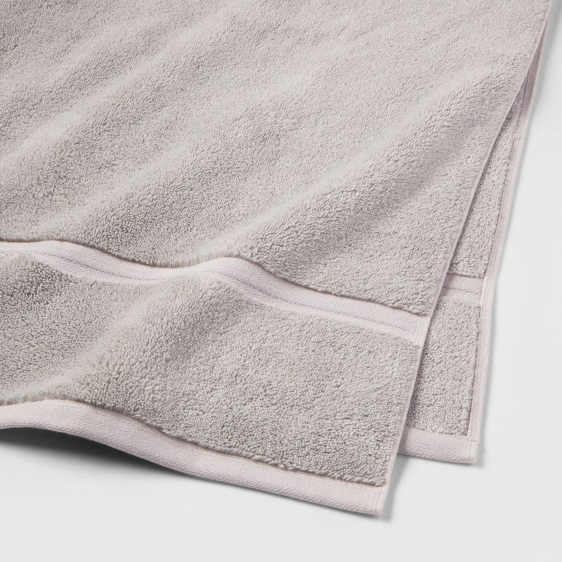 slide 3 of 4, Spa Plush Bath Towel Light Gray - Threshold™: 100% Cotton, Heavyweight 550-800 GSM, Terry Construction, OEKO-TEX Certified, 1 ct