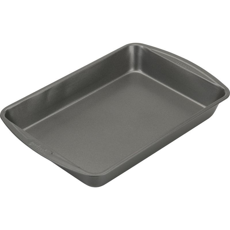 slide 4 of 7, GoodCook 9"x13" Nonstick Steel Ready Rectangle Cake Pan Gray: Dishwasher-Safe Lasagna Baking Pan, Lifetime Warranty, 1 ct