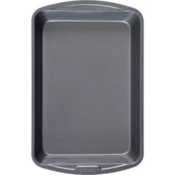 GoodCook 9"x13" Nonstick Steel Ready Rectangle Cake Pan Gray: Dishwasher-Safe Lasagna Baking Pan, Lifetime Warranty