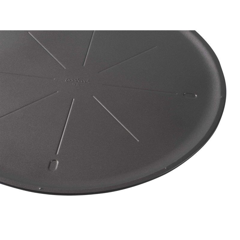slide 3 of 6, GoodCook 16" Nonstick Steel Ready Pizza Pan with Guides Gray, 1 ct