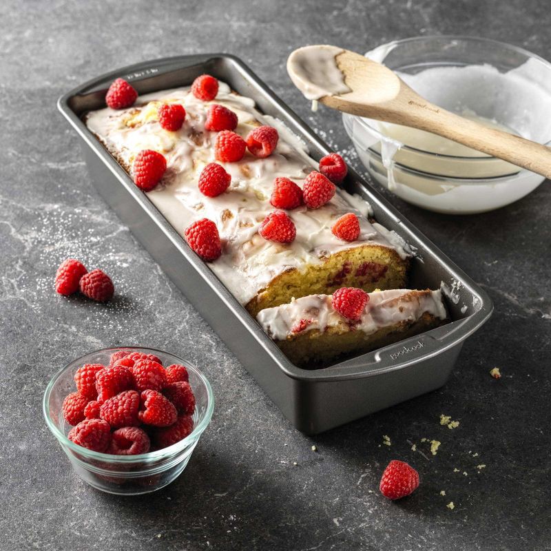 slide 6 of 6, GoodCook 13"x5" XL Nonstick Steel Long Loaf Bread Pan Gray: Banana Bread & Meatloaf Baking Pan, Dishwasher-Safe, 1 ct