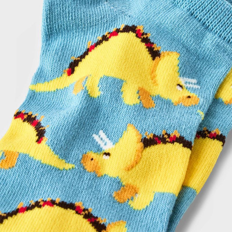 slide 2 of 2, Women's Tacosaurus Low Cut Socks - Blue 4-10: Fun Dinosaur Pattern, Lightweight Knit, Banded Cuff, Machine Washable, 1 ct