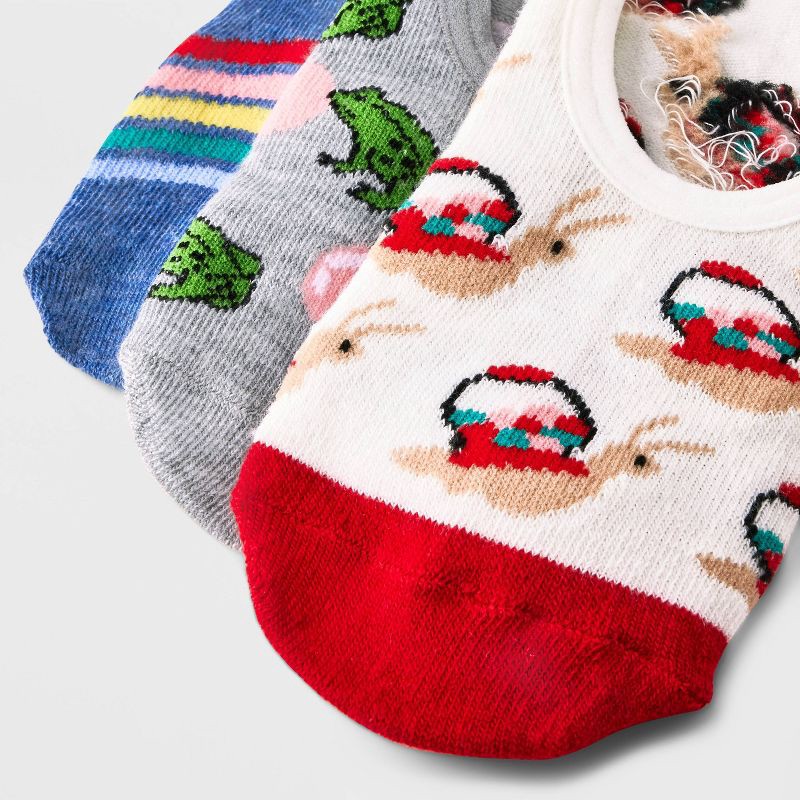 Women's Candy Critters 3pk Liner Socks - Xhilaration™ Ivory/denim  Heather/heather Gray 4-10 : Target