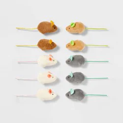 Mouse Multipack Cat Toy Set - 10pk - Boots & Barkley™