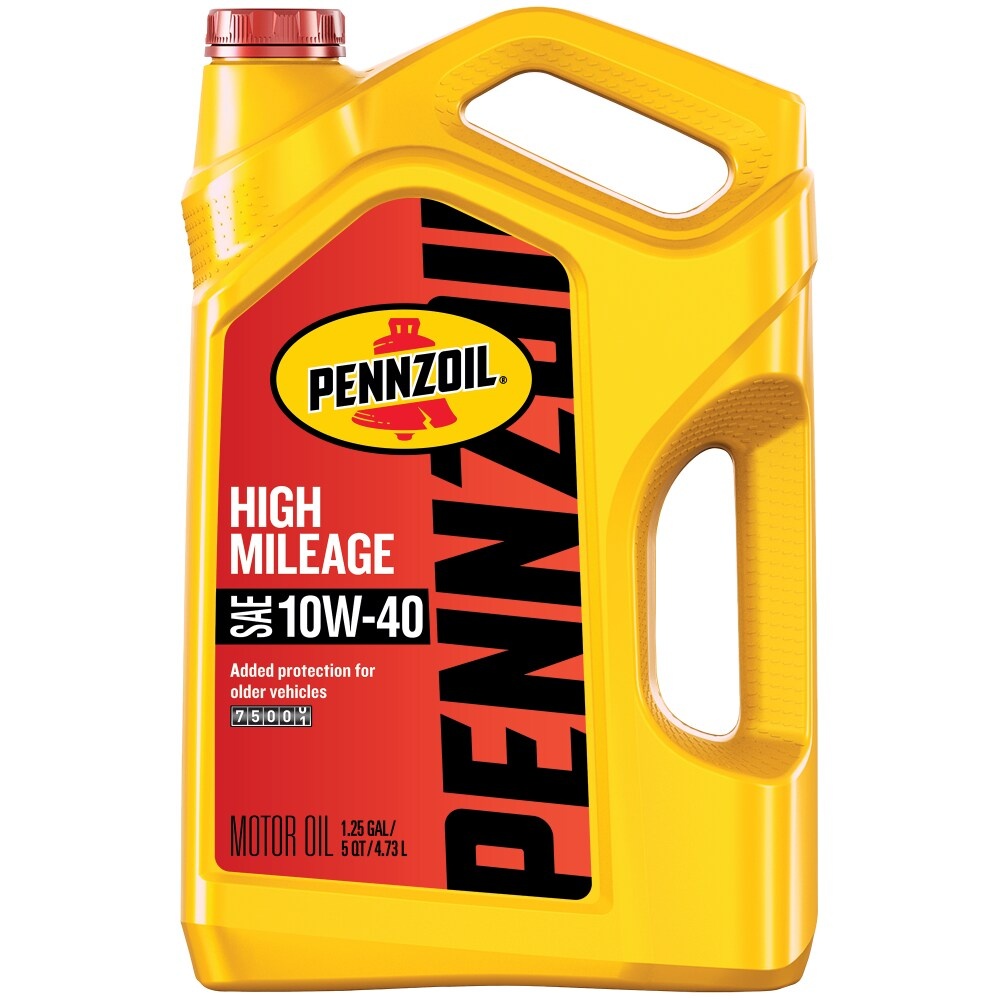 slide 1 of 1, Pennzoil High Mileage 10W-40 Sae Motor Oil, 5 qt