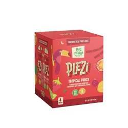 Plezi Tropical Punch Flavored Drink - 4pk/8 fl oz Boxes