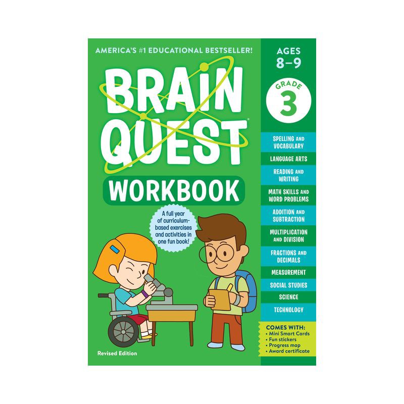slide 1 of 1, Brain Quest Workbook: 3rd Grade Revised Edition - (Brain Quest Workbooks) by Workman Publishing (Paperback), 1 ct
