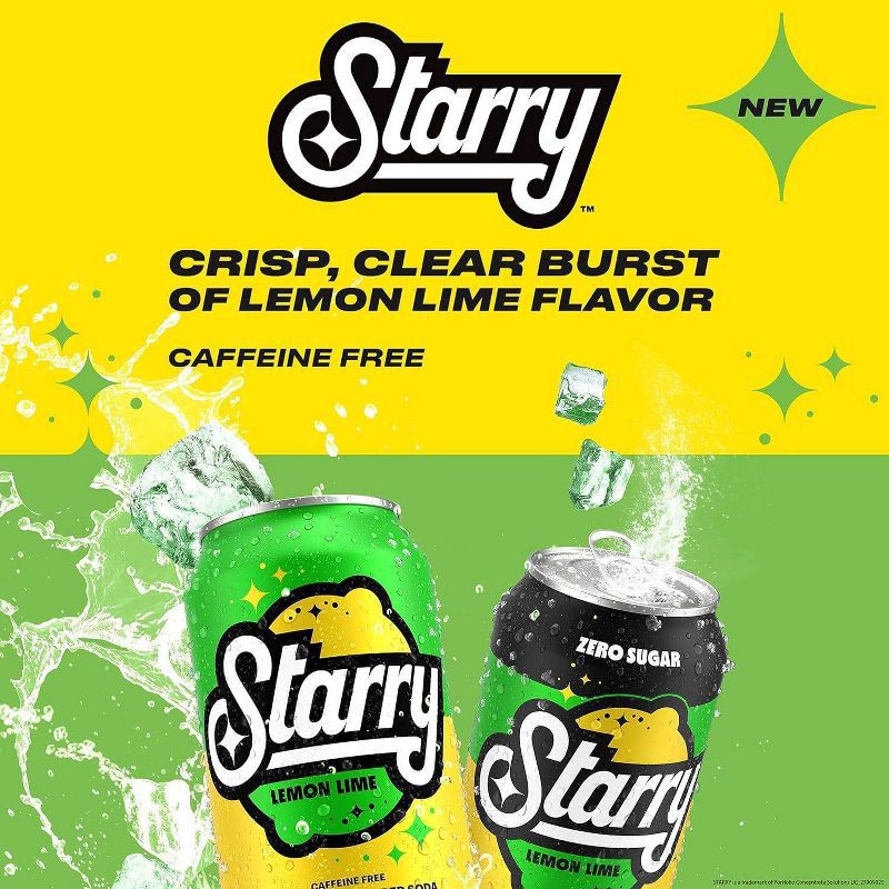 slide 4 of 4, Starry Zero Lemon Lime Soda - 12pk/12 fl oz Cans, 12 ct; 12 fl oz