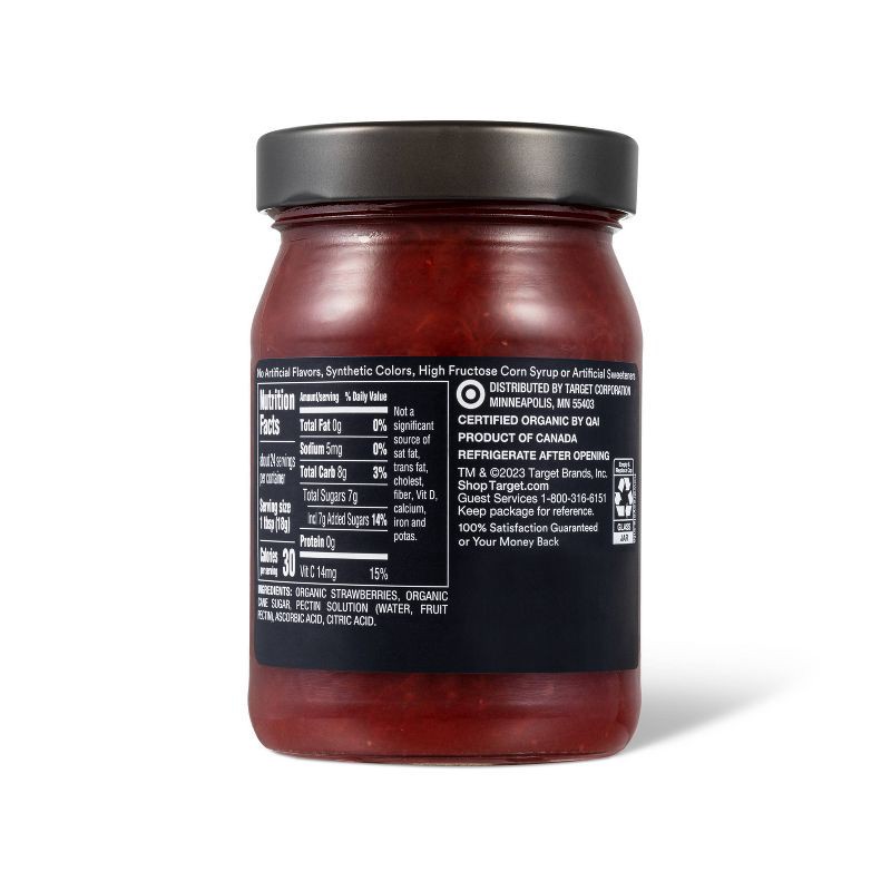slide 3 of 3, Signature Organic Strawberry Fruit Spread - 15.5oz - Good & Gather™, 15.5 oz