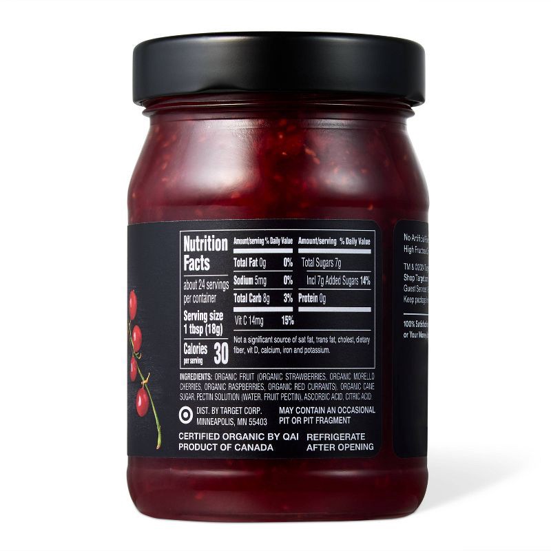 slide 3 of 4, Signature Organic Red Fruit Blend Fruit Spread - 15.5oz - Good & Gather™, 15.5 oz