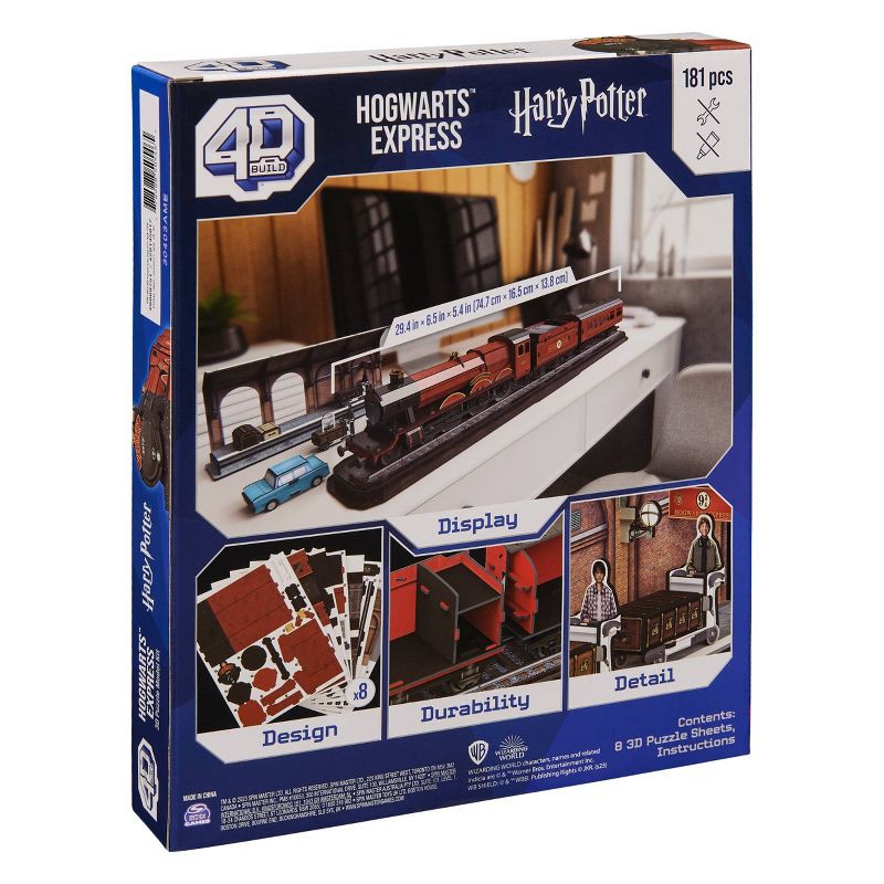 slide 7 of 10, 4D BUILD - Harry Potter Hogwarts Express Model Kit Puzzle 181pc, 181 ct