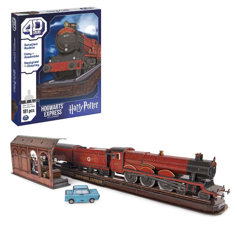 slide 9 of 10, 4D BUILD - Harry Potter Hogwarts Express Model Kit Puzzle 181pc, 181 ct