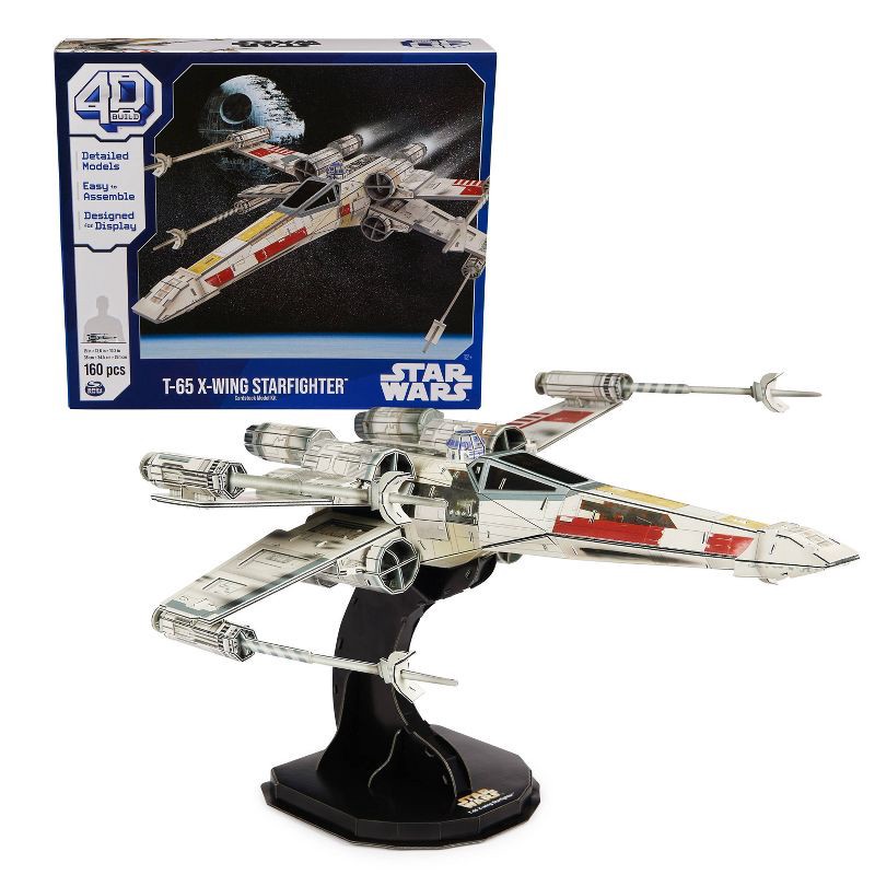 slide 1 of 10, 4D BUILD - Star Wars T-65 X-Wing Starfighter Model Kit Puzzle 160pc, 160 ct