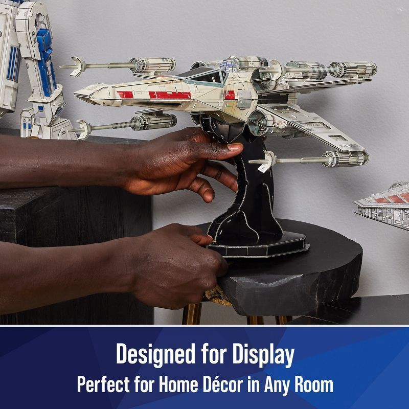 slide 5 of 10, 4D BUILD - Star Wars T-65 X-Wing Starfighter Model Kit Puzzle 160pc, 160 ct