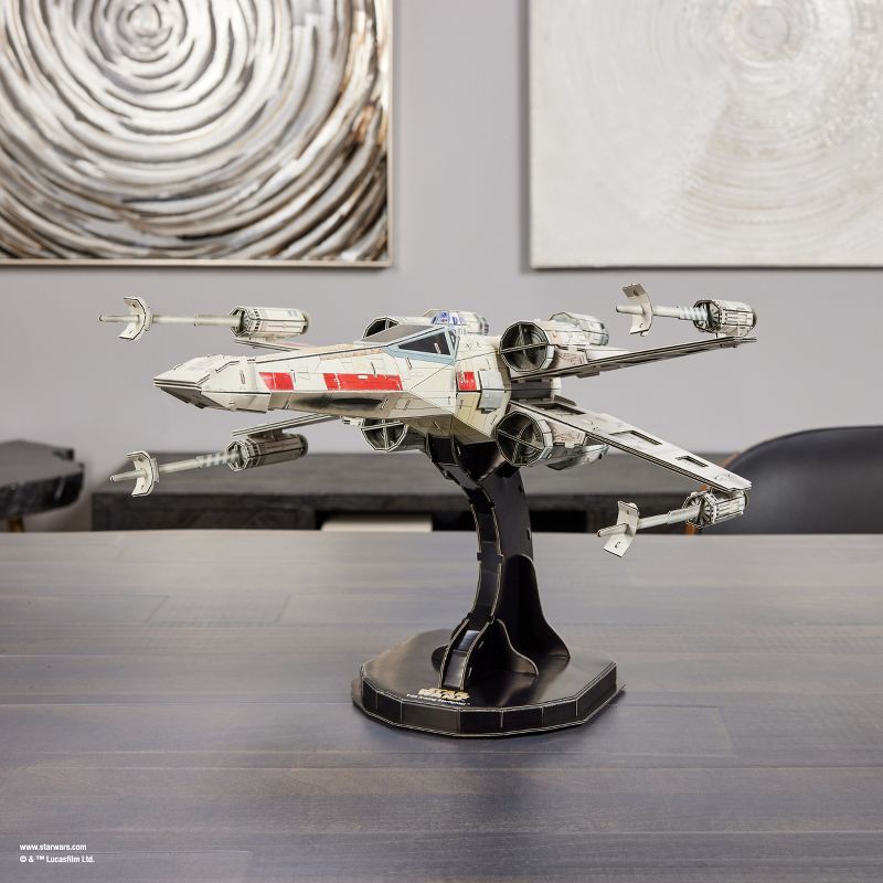 slide 9 of 10, 4D BUILD - Star Wars T-65 X-Wing Starfighter Model Kit Puzzle 160pc, 160 ct