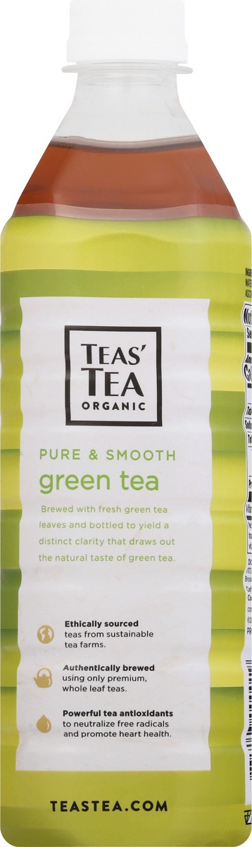 slide 5 of 9, Teas' Tea Organic Unsweetened Pure & Smooth Unsweetened Green Tea 16.9 oz, 16.9 oz