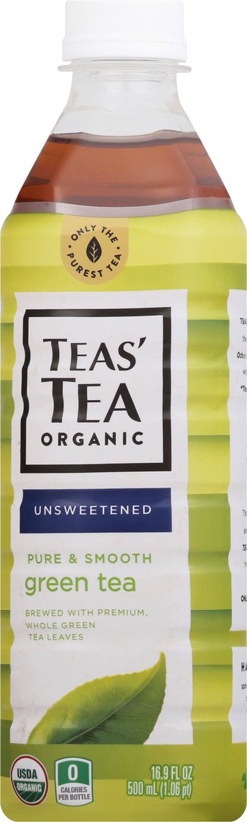 slide 9 of 9, Teas' Tea Organic Unsweetened Pure & Smooth Unsweetened Green Tea 16.9 oz, 16.9 oz