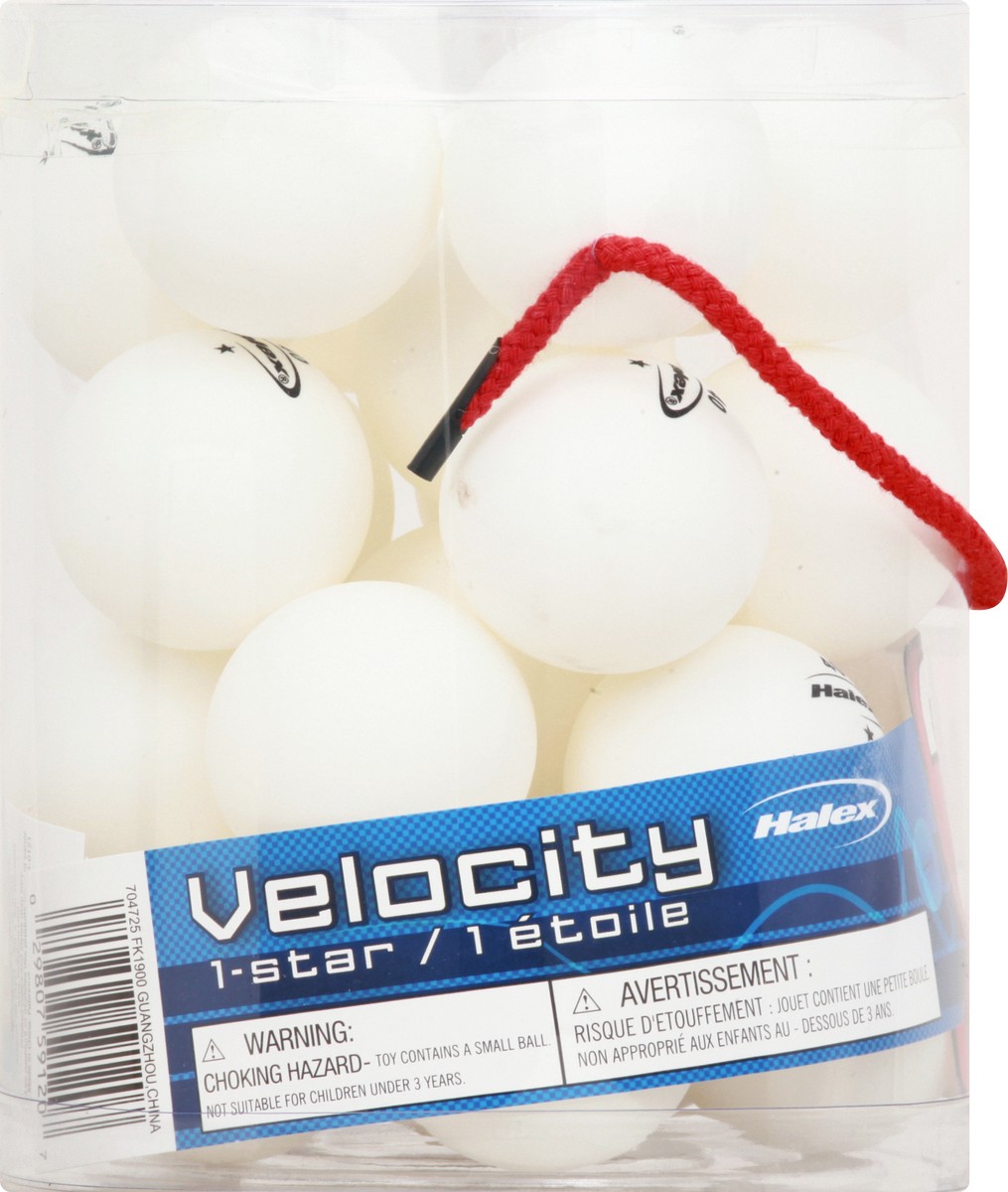 slide 10 of 10, Halex Velocity 1-Star Table Tennis Balls 24 ea, 24 ct
