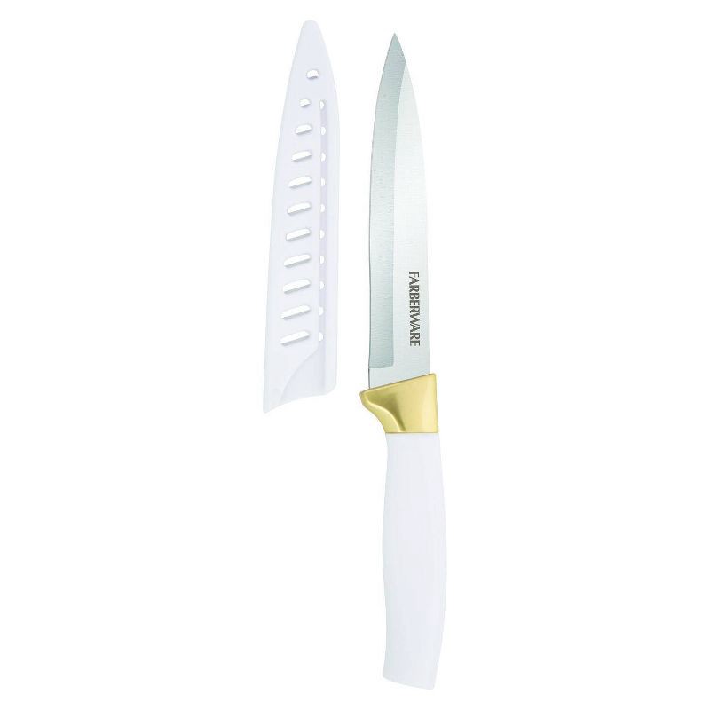 slide 9 of 9, Farberware 12pc Cutlery Set White/Gold, 12 ct