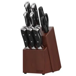 Chicago Cutlery 13pc Block Knife Set Armitage Brown: Stainless Steel Kitchen Knives, Forged, 1-Year Warranty