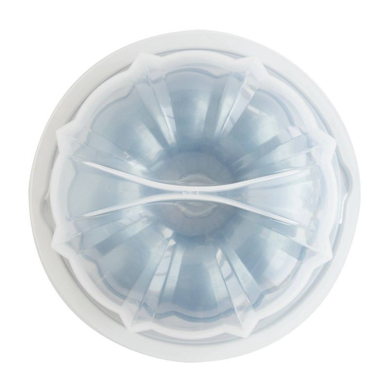 slide 2 of 7, Nordic Ware 12 Cup Formed Aluminum Bundt Pan Blue with Cake Keeper: Nonstick Baking Pan, Dishwasher-Safe, 10-Year Warranty, 1 ct