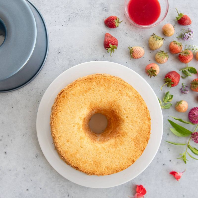 slide 4 of 6, Nordic Ware Aluminum Angel Food Cake Pan Blue: Nonstick Tube Baking Pan, 16 Cup Capacity, Hand Wash, Oven-Safe, 1 ct