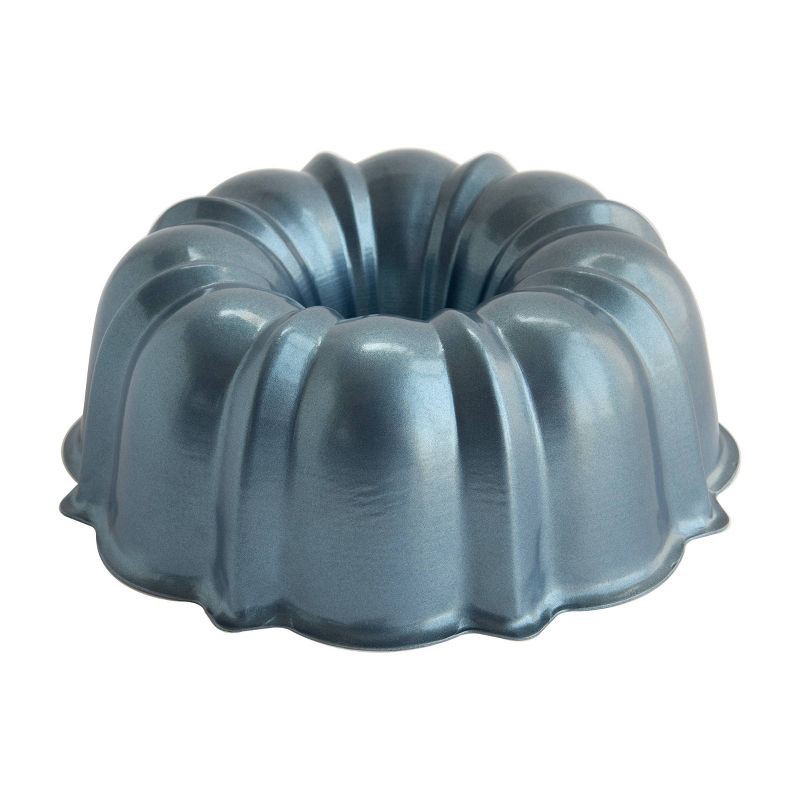 slide 1 of 5, Nordic Ware 12 Cup Aluminum Formed Bundt Pan Blue: Nonstick Baking Pan, Hand Wash, Oven-Safe, Round Tube Pan, 1 ct