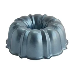 Nordic Ware 12 Cup Aluminum Formed Bundt Pan Blue: Nonstick Baking Pan, Hand Wash, Oven-Safe, Round Tube Pan