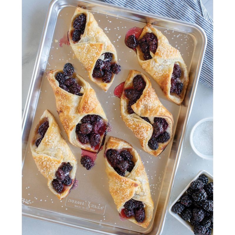 slide 6 of 9, Nordic Ware Naturals 3pc Aluminum Jelly Quarter Eighth Set Silver: Baking & Cookie Sheet Bakeware, Hand Wash, Oven-Safe, 3 ct