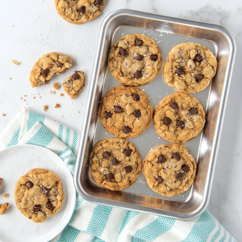 slide 9 of 9, Nordic Ware Naturals 3pc Aluminum Jelly Quarter Eighth Set Silver: Baking & Cookie Sheet Bakeware, Hand Wash, Oven-Safe, 3 ct