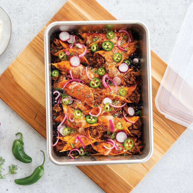 slide 7 of 8, Nordic Ware 9"x13" Aluminum Pan with Lid Silver: Rectangle Bakeware Set, Hand Wash, Oven-Safe, Lifetime Warranty, 1 ct