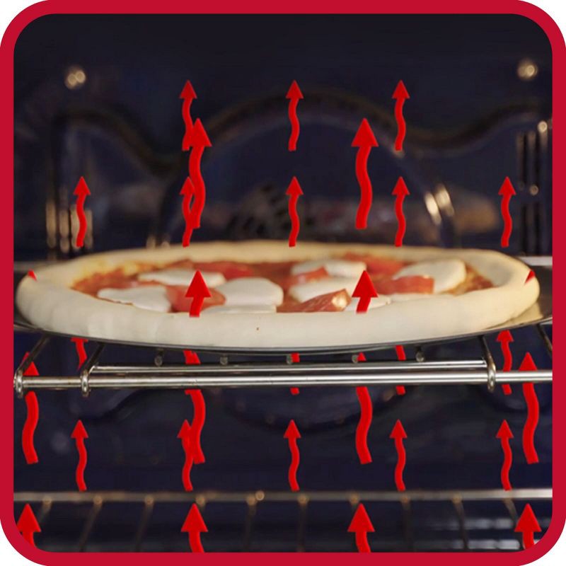 slide 4 of 9, GoodCook 15.75" Large Nonstick Carbon Steel Ready Air Perfect Pizza Pan Gray: Round Oven Tray, Dishwasher-Safe, 1 ct