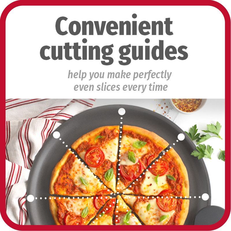 slide 7 of 9, GoodCook 15.75" Large Nonstick Carbon Steel Ready Air Perfect Pizza Pan Gray: Round Oven Tray, Dishwasher-Safe, 1 ct