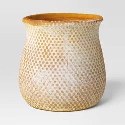 Antique Finish Ceramic Indoor Outdoor Novelty Planter 1 Planter Pot Cream 4"x4" - Threshold™