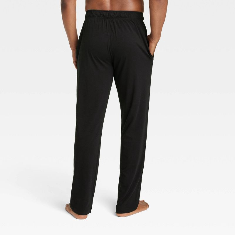 slide 2 of 2, Men's Cotton Modal Knit Pajama Pants - Goodfellow & Co™ Black XL, 1 ct