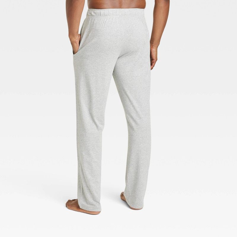 slide 2 of 2, Men's Cotton Modal Knit Pajama Pants - Goodfellow & Co™ Heathered Gray S: Elastic Waistband, 1 ct