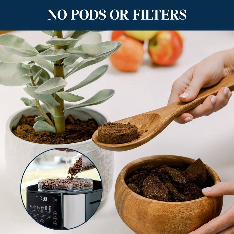 slide 6 of 10, DeLonghi De'Longhi TrueBrew Automatic Coffee Maker with Bean Extract Technology - Black Matte, 1 ct