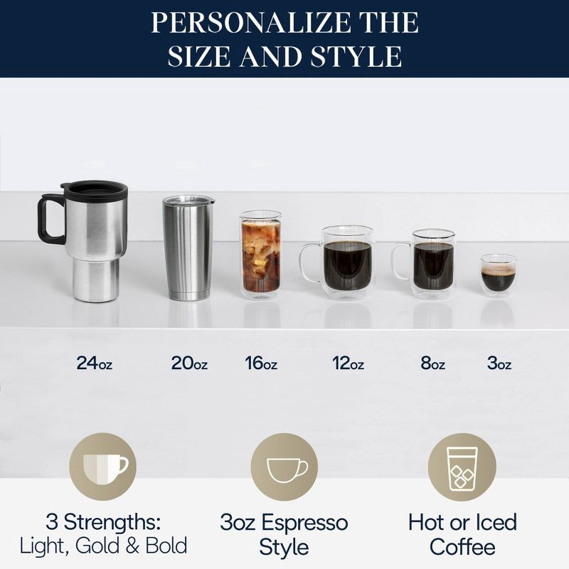 slide 10 of 10, DeLonghi De'Longhi TrueBrew Automatic Coffee Maker with Bean Extract Technology - Black Matte, 1 ct