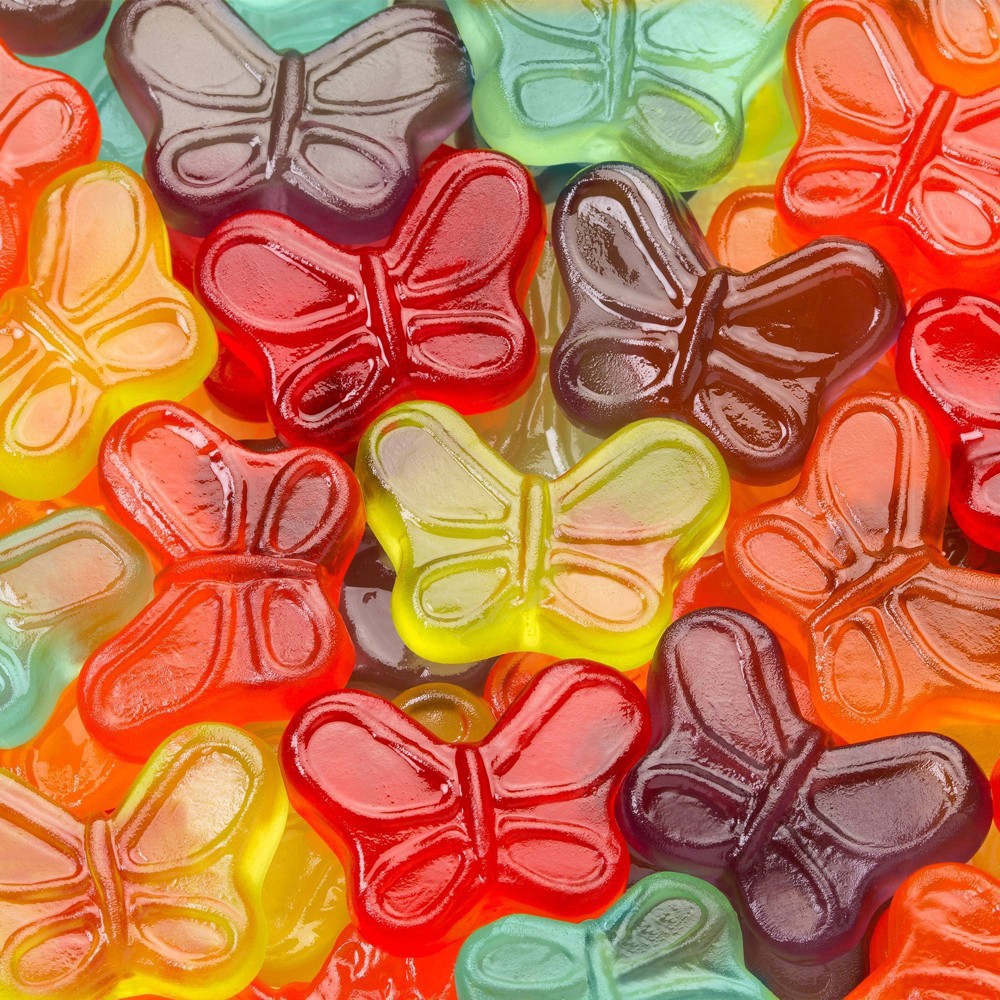 slide 5 of 8, Albanese Worlds Best Mini Gummi Butterflies - 9oz, 9 oz