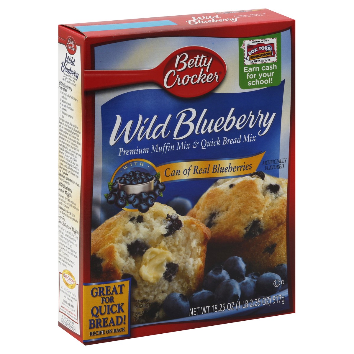 slide 3 of 4, Betty Crocker Wild Blueberry Muffin & Bread Mix, 18.25 oz