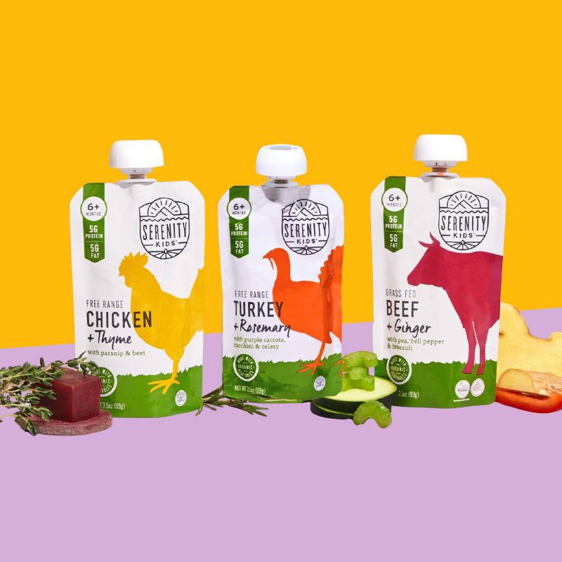 slide 7 of 8, Serenity Kids Free Range Chicken and Thyme with Organic Parsnip and Beet Baby Food Pouch - 3.5oz, 3.5 oz