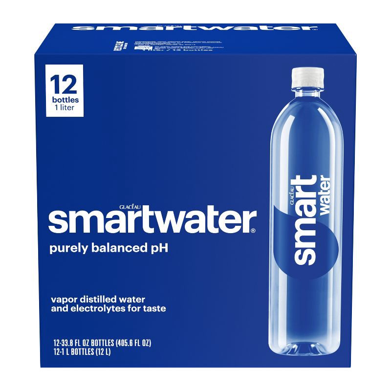 slide 10 of 10, Smartwater - 12pk/1L Bottles, 12 ct; 1 liter