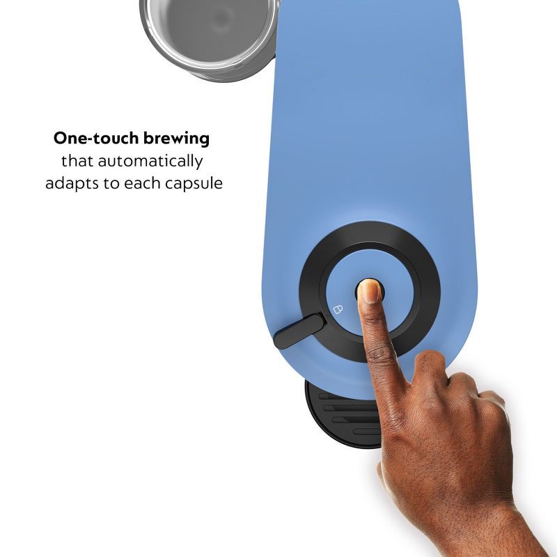 slide 9 of 9, Nespresso Vertuo Pop+ Coffee and Espresso Maker by De'Longhi, Pacific Blue: Removable Reservoir, 12 Capsules Included, 12 ct